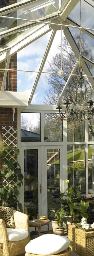 Classic style conservatory with hipped roof